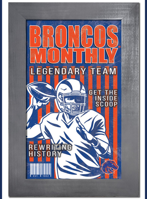 Boise State Broncos Team Monthly 11" x 19" Framed Sign