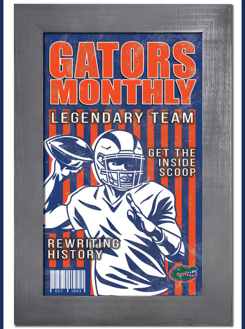 Florida Gators Team Monthly 11" x 19" Framed Sign