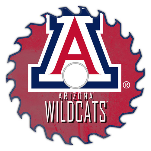 Arizona Wildcats 12" Rustic Circular Saw Sign