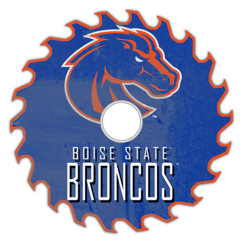Boise State Broncos 12" Rustic Circular Saw Sign