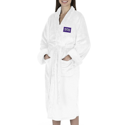 Texas Christian Horned Frogs White Out Women's Silk Touch Robe