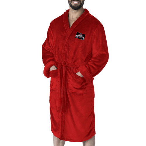 Ohio State Buckeyes Red Men's Silk Touch Robe