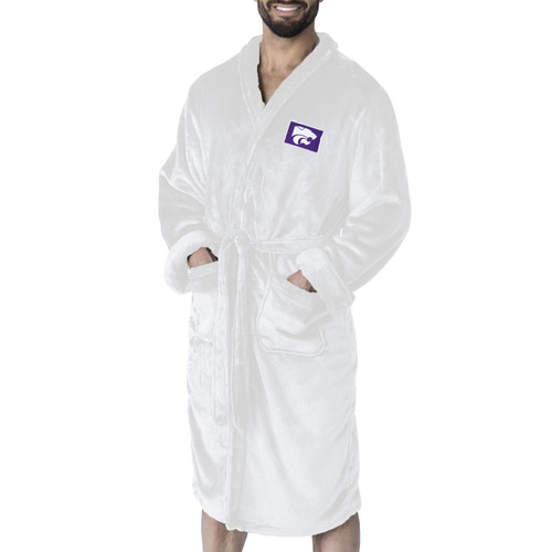 Kansas State Wildcats White Out Men's Silk Touch Robe