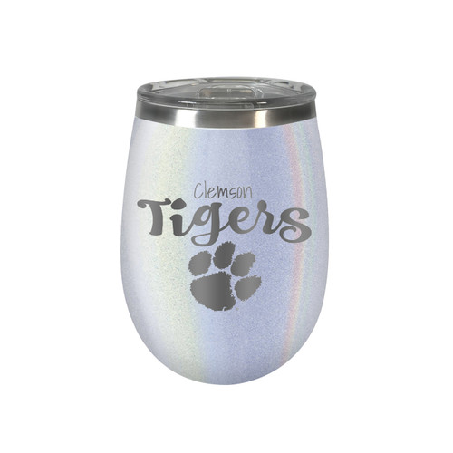 Clemson Tigers 10 oz. Opal Blush Wine Tumbler