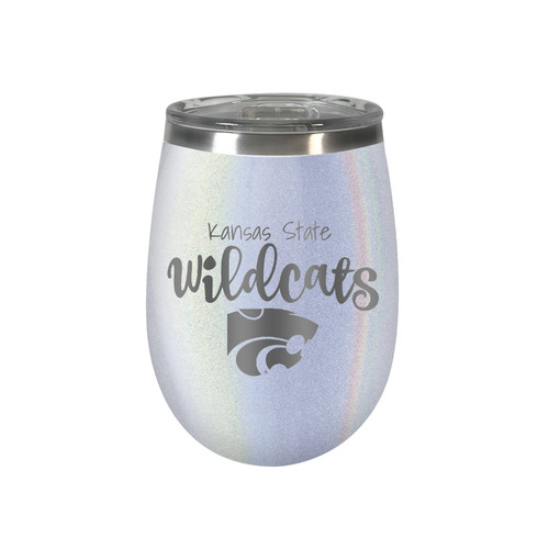 Kansas State Wildcats 10 oz. Opal Blush Wine Tumbler