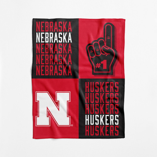 Nebraska Cornhuskers 40" x 50" Domino Swaddle Blanket