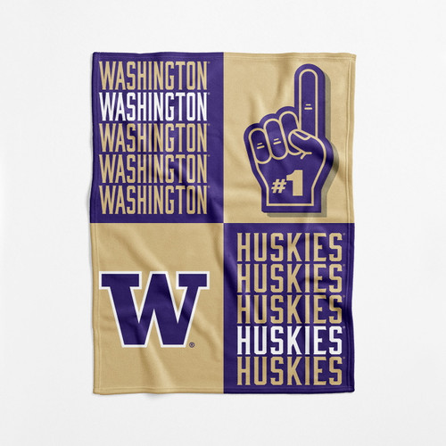 Washington Huskies 40" x 50" Domino Swaddle Blanket