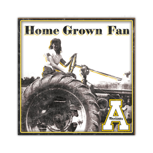 Appalachian State Mountaineers Home Grown 10" x 10" Sign