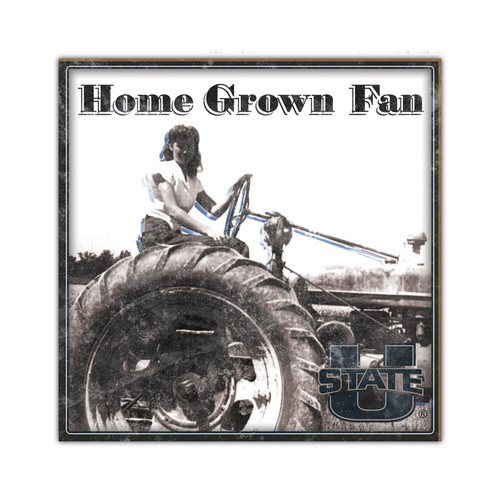 Utah State Aggies Home Grown 10" x 10" Sign