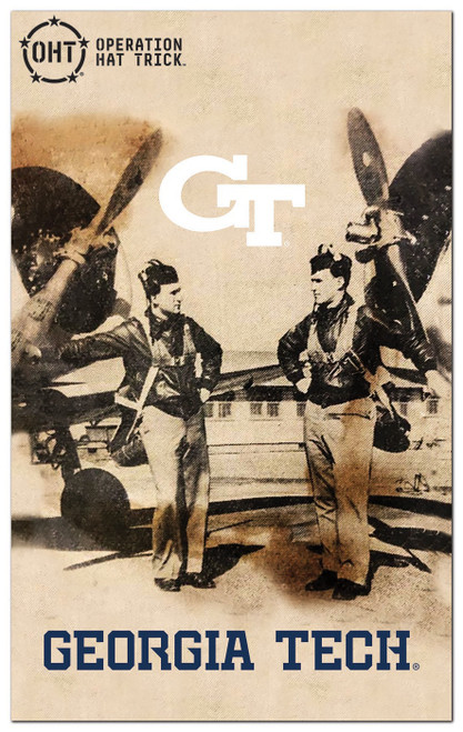 Georgia Tech Yellow Jackets OHT Twin Pilots 11" x 19" Sign