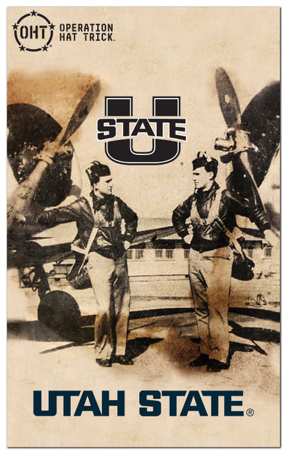 Utah State Aggies OHT Twin Pilots 11" x 19" Sign