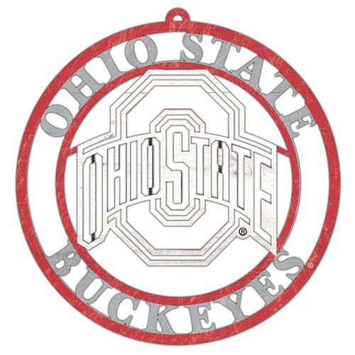 Ohio State Buckeyes Team Logo Cutout Door Hanger