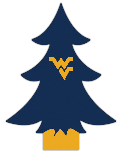 West Virginia Mountaineers 12" Team Color Desktop Tree