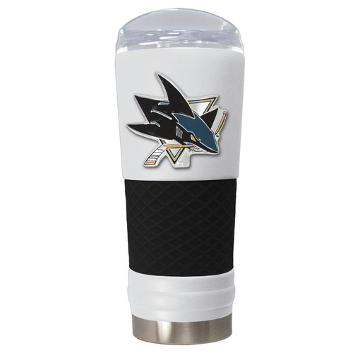 San Jose Sharks White 24 oz. Powder Coated Draft Tumbler