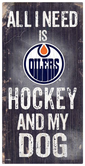 Edmonton Oilers Hockey & My Dog Sign