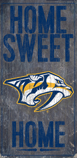 Nashville Predators 6" x 12" Home Sweet Home Sign