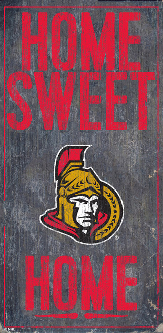 Ottawa Senators 6" x 12" Home Sweet Home Sign