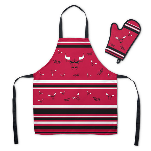 Chicago Bulls Press Apron & BBQ Mitt Set