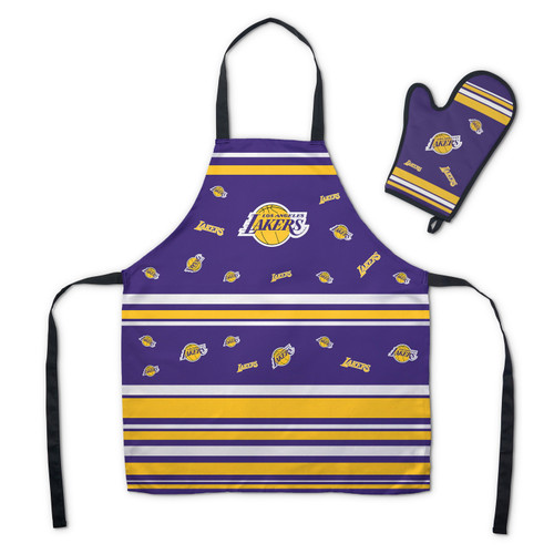 Los Angeles Lakers Press Apron & BBQ Mitt Set