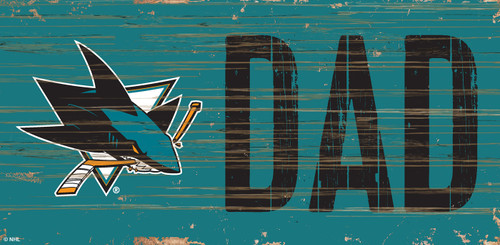 San Jose Sharks 6" x 12" Dad Sign