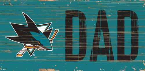 San Jose Sharks 6" x 12" Dad Sign