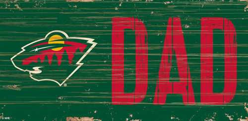 Minnesota Wild 6" x 12" Dad Sign