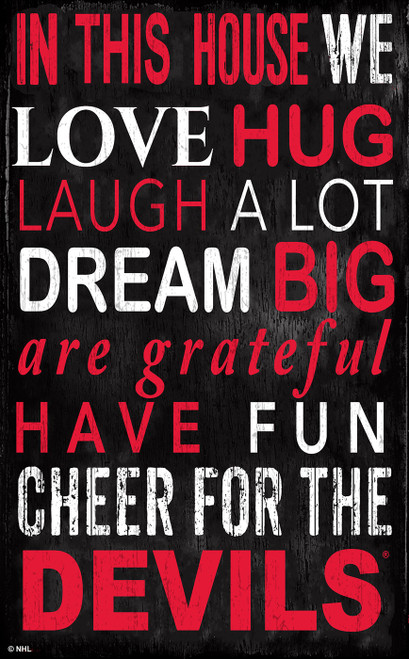 New Jersey Devils In This House Sign