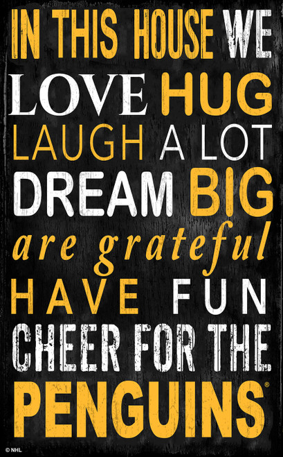 Pittsburgh Penguins In This House Sign