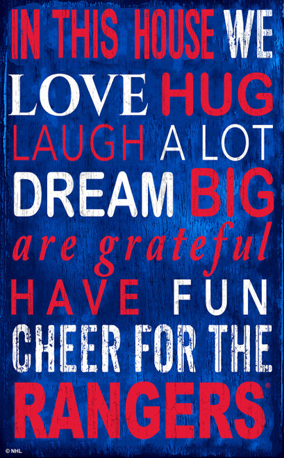 New York Rangers In This House Sign