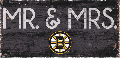 Boston Bruins 6" x 12" Mr. & Mrs. Sign