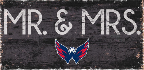 Washington Capitals 6" x 12" Mr. & Mrs. Sign