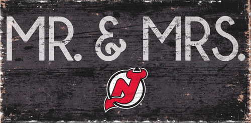 New Jersey Devils 6" x 12" Mr. & Mrs. Sign