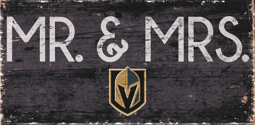 Vegas Golden Knights 6" x 12" Mr. & Mrs. Sign