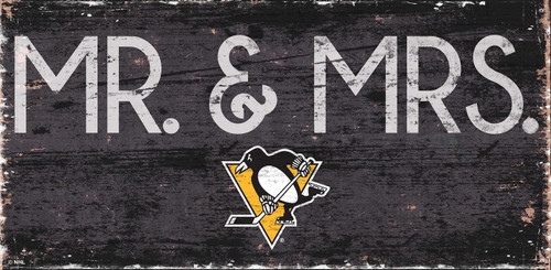 Pittsburgh Penguins 6" x 12" Mr. & Mrs. Sign
