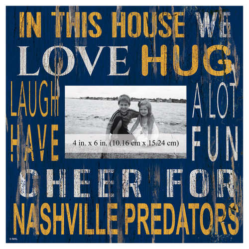 Nashville Predators In This House 10" x 10" Picture Frame