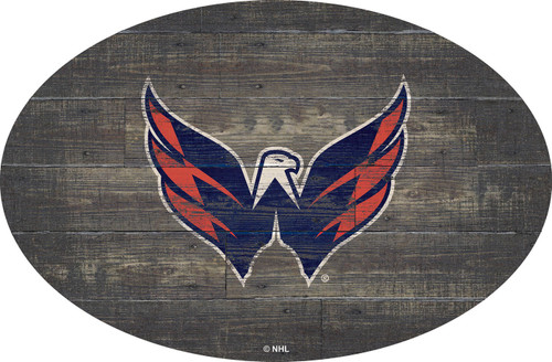 Washington Capitals 46" Distressed Wood Oval Sign