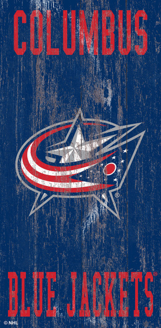Columbus Blue Jackets 6" x 12" Heritage Logo Sign