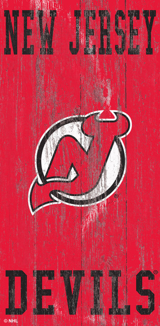 New Jersey Devils 6" x 12" Heritage Logo Sign