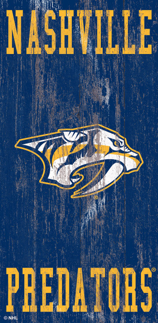 Nashville Predators 6" x 12" Heritage Logo Sign