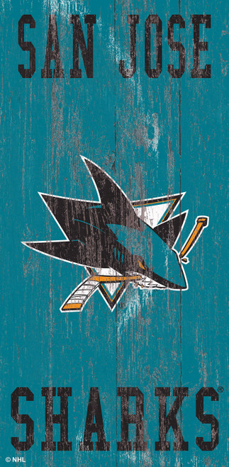 San Jose Sharks 6" x 12" Heritage Logo Sign