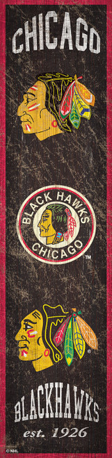 Chicago Blackhawks Heritage Banner Vertical Sign
