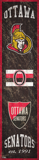Ottawa Senators Heritage Banner Vertical Sign