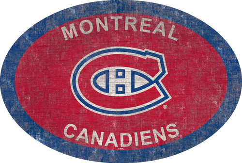 Montreal Canadiens 46" Team Color Oval Sign