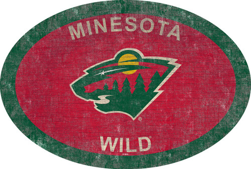 Minnesota Wild 46" Team Color Oval Sign