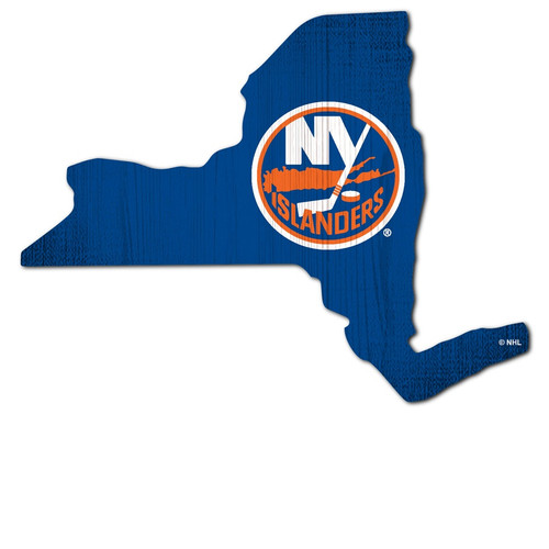 New York Islanders 12" Team Color Logo State Sign