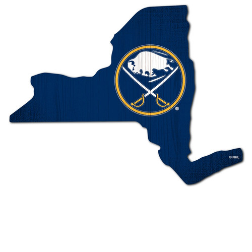 Buffalo Sabres 12" Team Color Logo State Sign