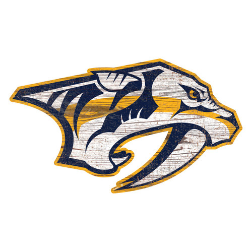 Nashville Predators Distressed Logo Cutout Sign