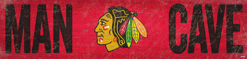 Chicago Blackhawks 6" x 24" Man Cave Sign