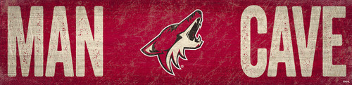 Arizona Coyotes 6" x 24" Man Cave Sign