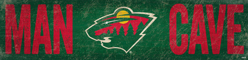 Minnesota Wild 6" x 24" Man Cave Sign